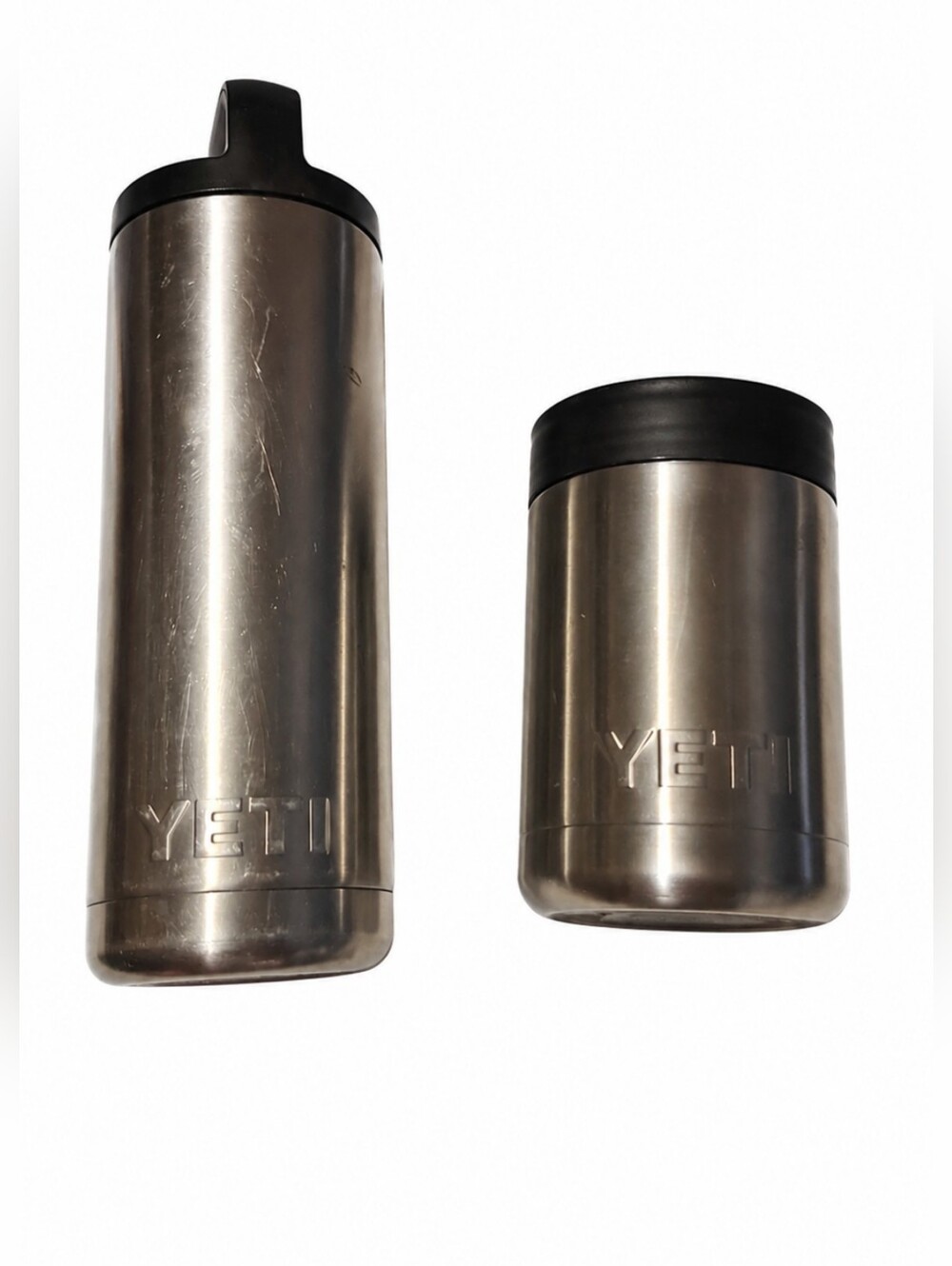 YETI Rambler Water Bottle 18oz & Colster Stainless Steel